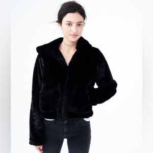 Aeropostale Black Velvet Velour Lounge Hooded Jacket Hoodie 2X